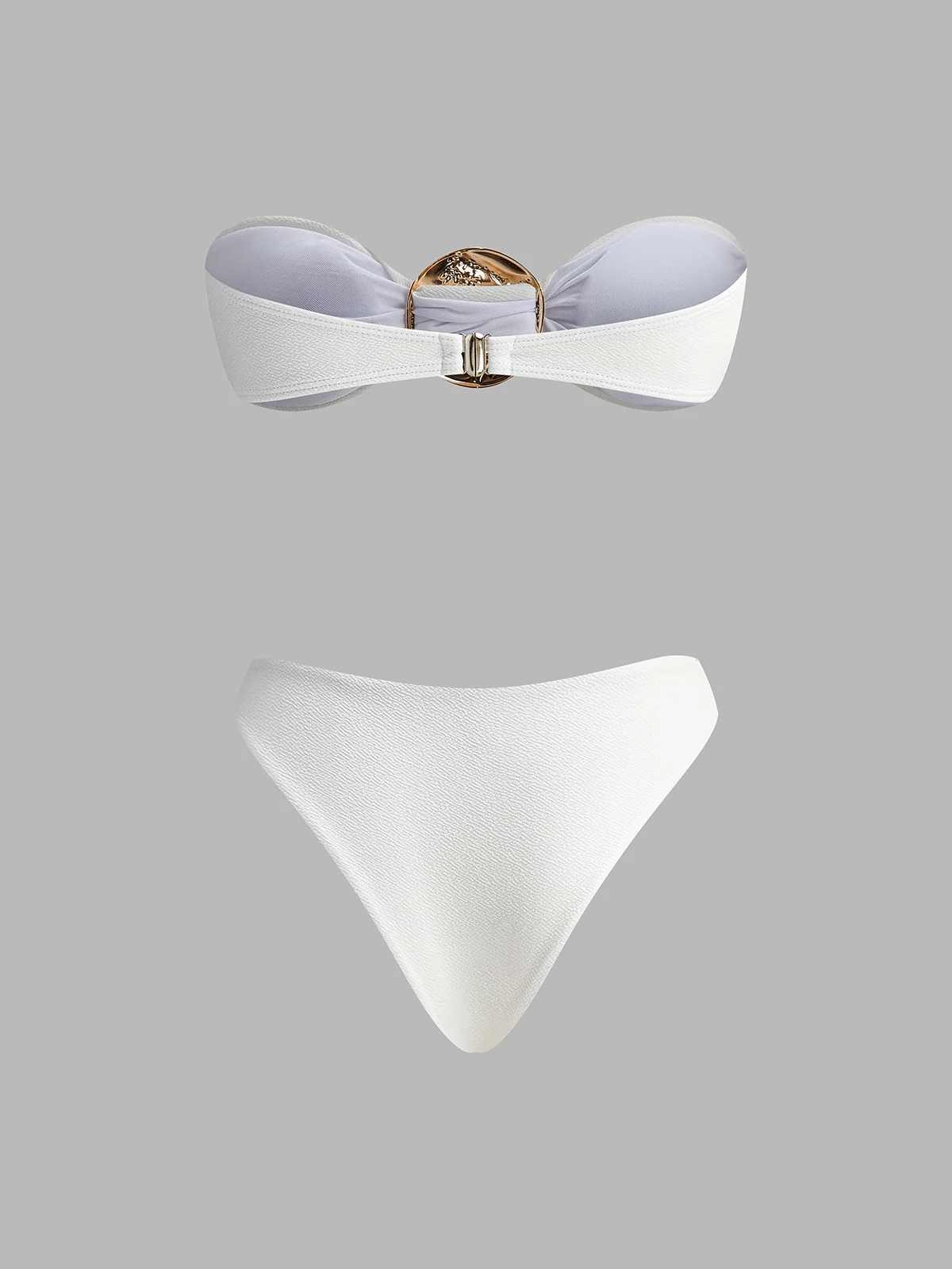 Gold Detail Bikini With Cover-Up - Image 3