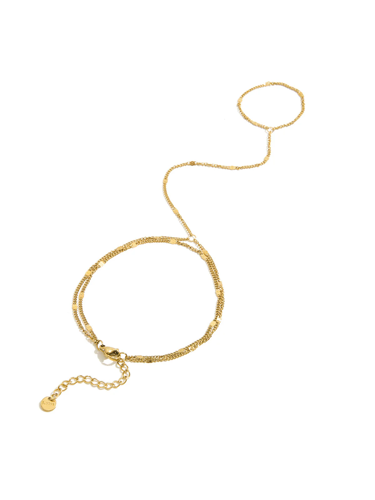 Gold-Tone Chain Finger Bracelet - Image 3