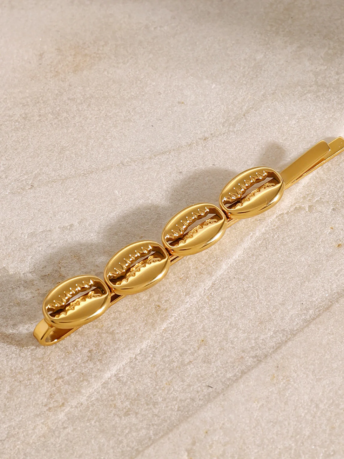 Golden Cowry Shell Hair Accessory - Image 2