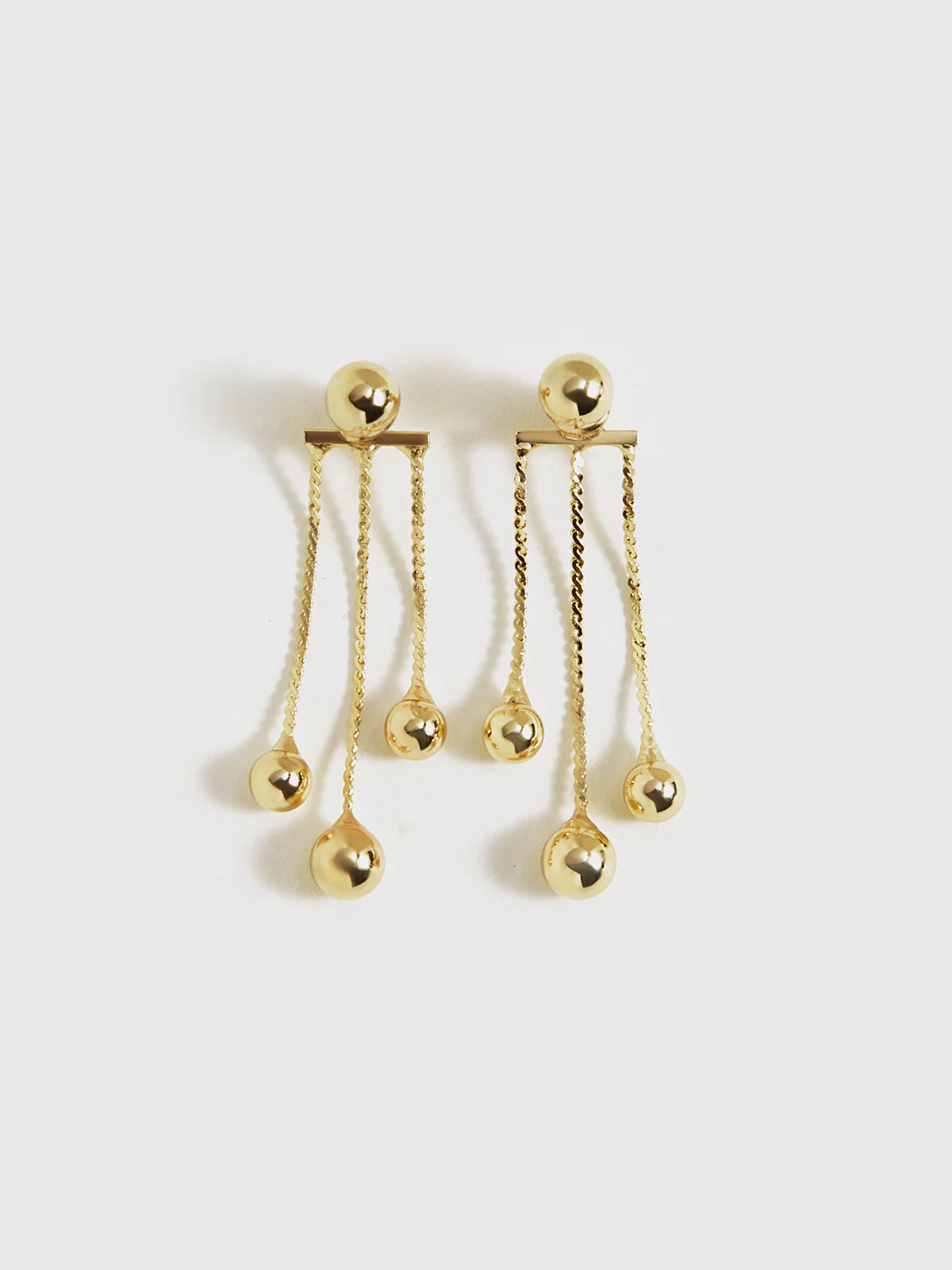 Golden Dangle Earrings - Image 3