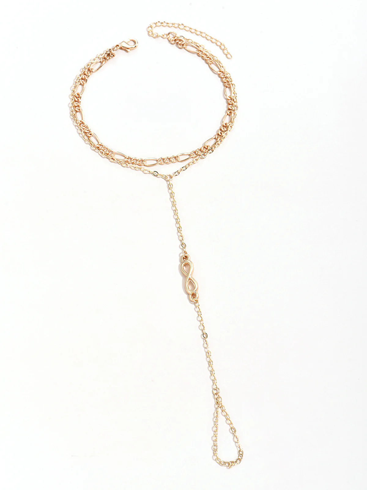 Golden Finger Ring Bracelet - Image 3