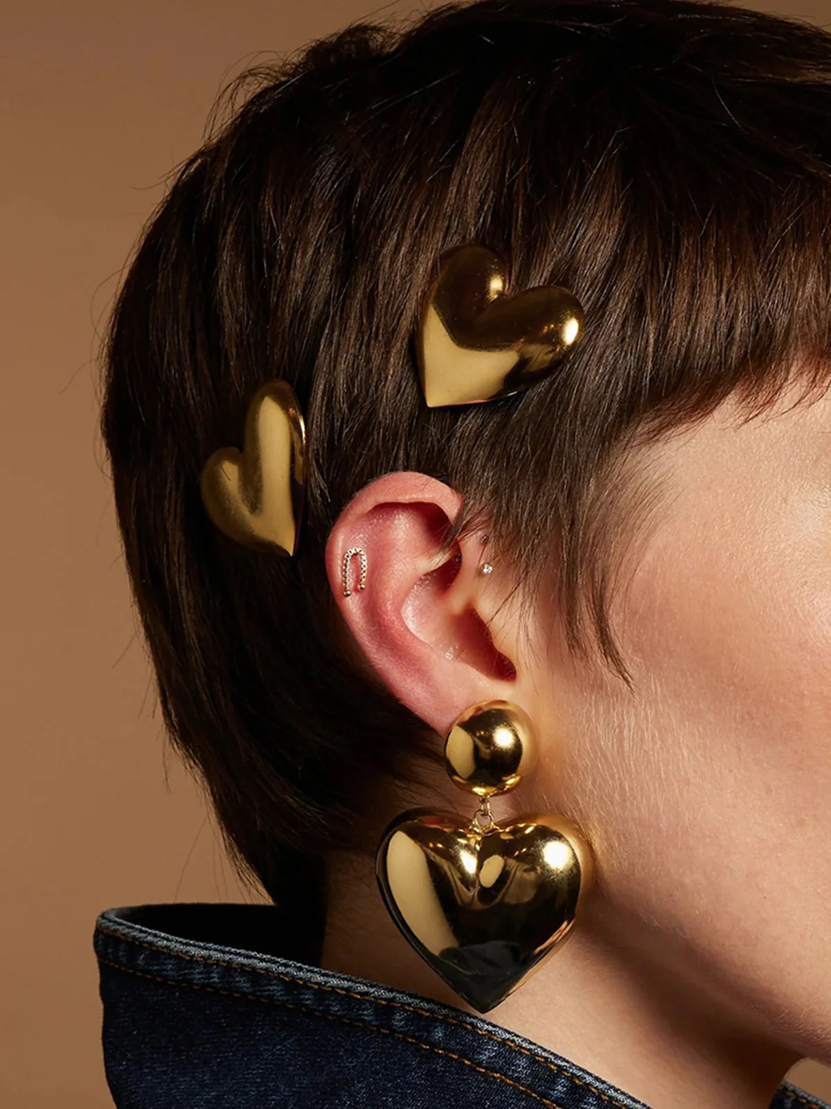 Golden Heart Hair Clip - Image 2