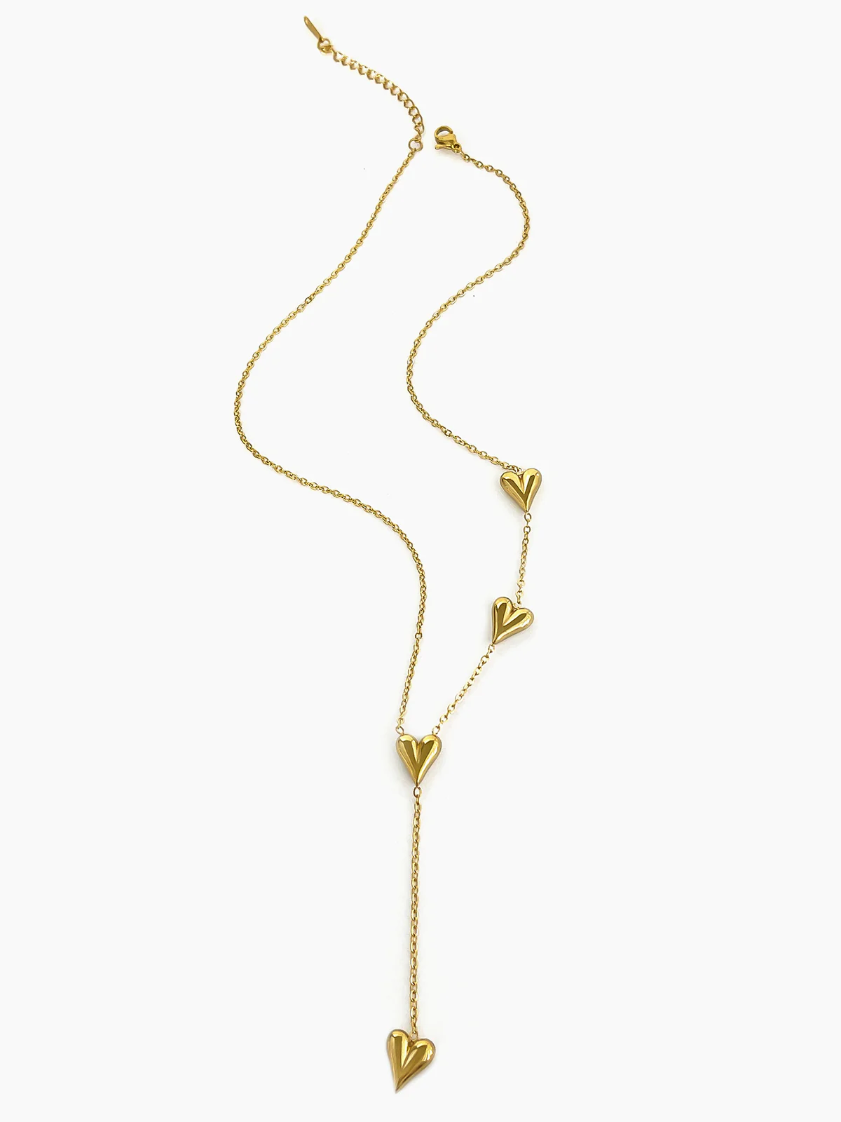 Golden Heart Tassel Necklace - Image 2