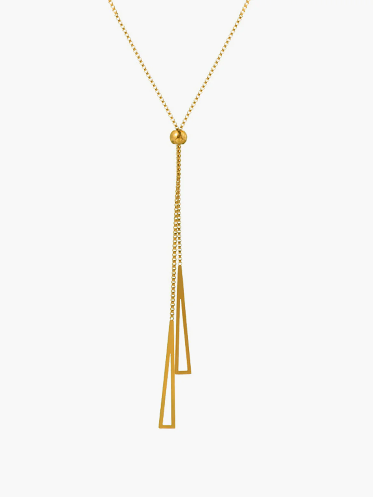 Golden Lariat Tassel Necklace - Image 2