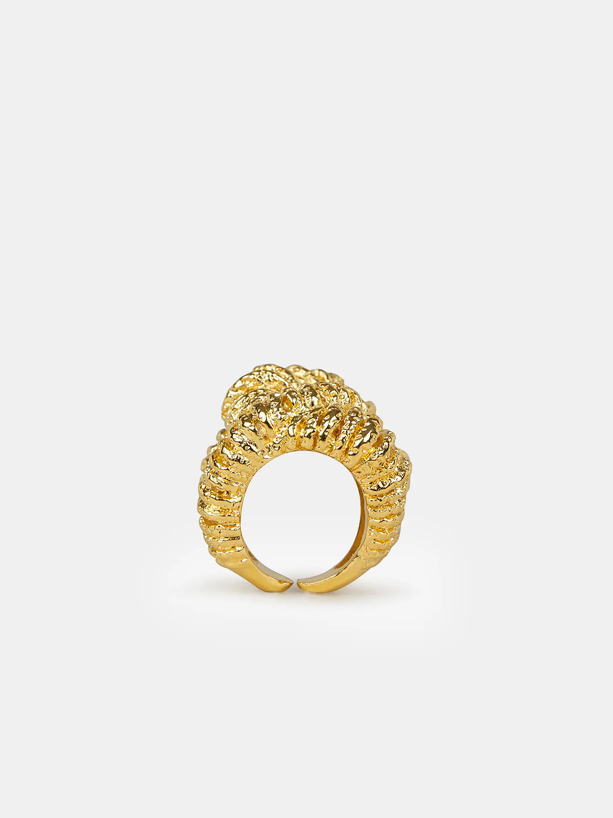Golden Lava-Textured Exaggerated Ring - Image 3