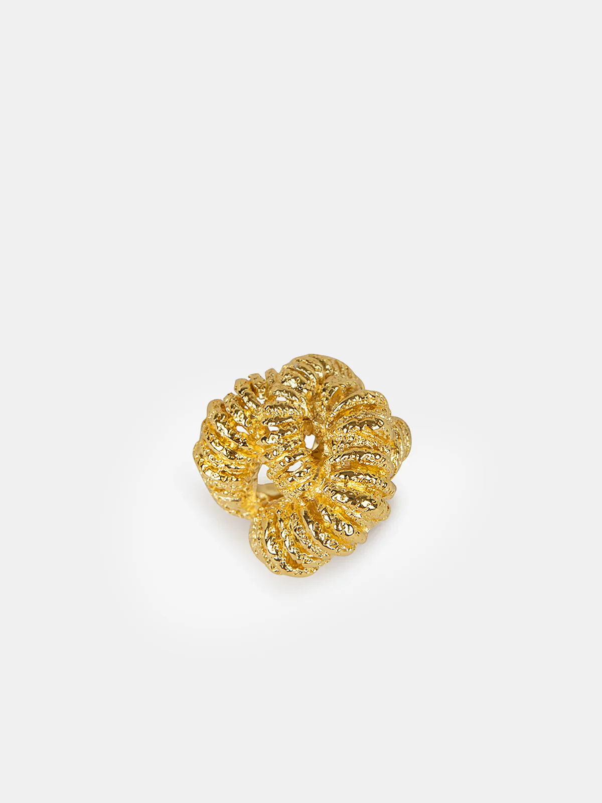 Golden Lava-Textured Exaggerated Ring - Image 4