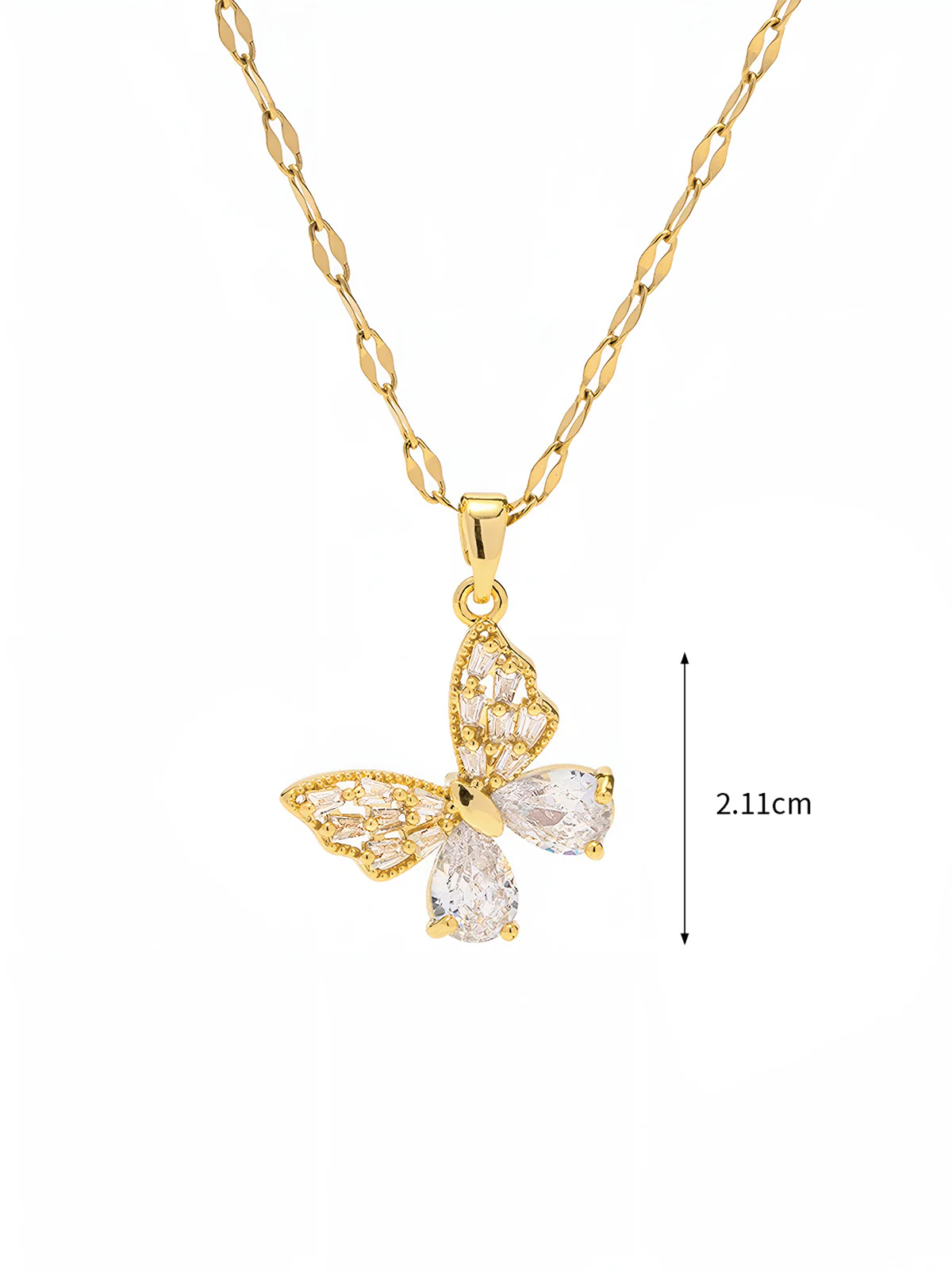 Golden Radiance Butterfly Necklace - Image 4