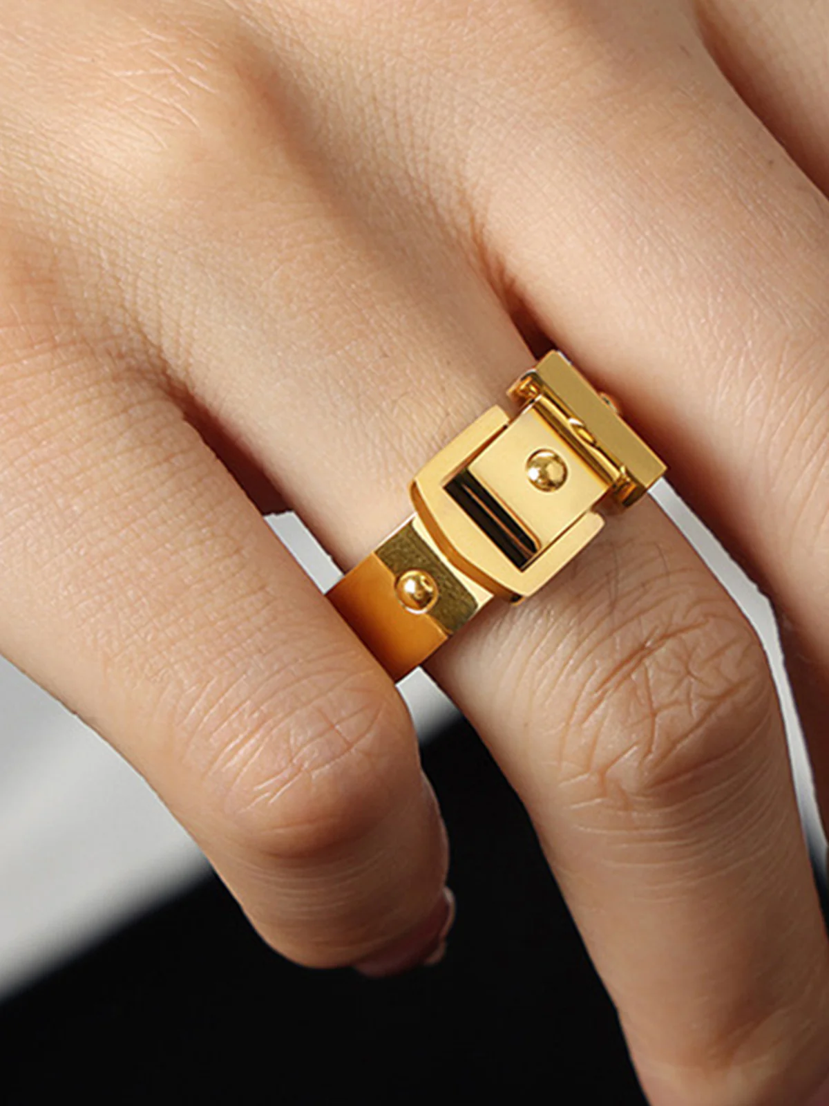 Golden Ring With Buckle - Image 2
