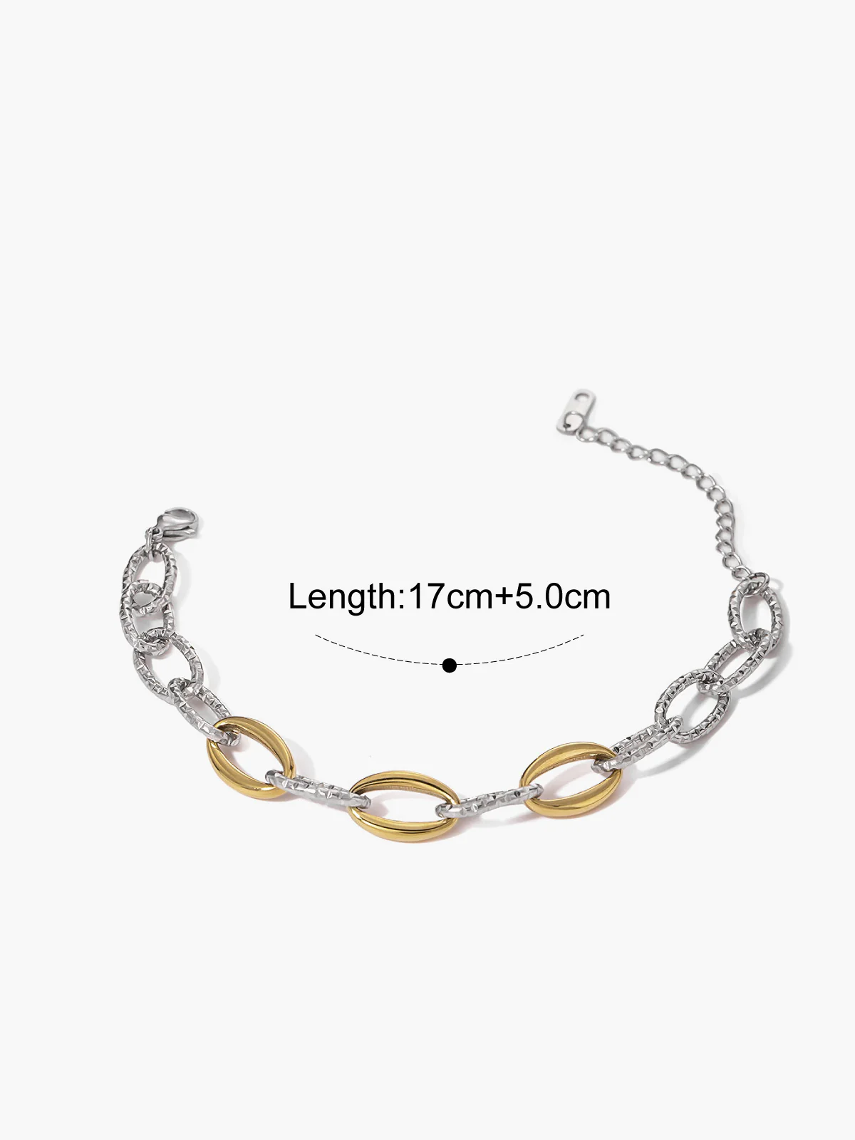 Golden & Silver Link  Bracelet - Image 4