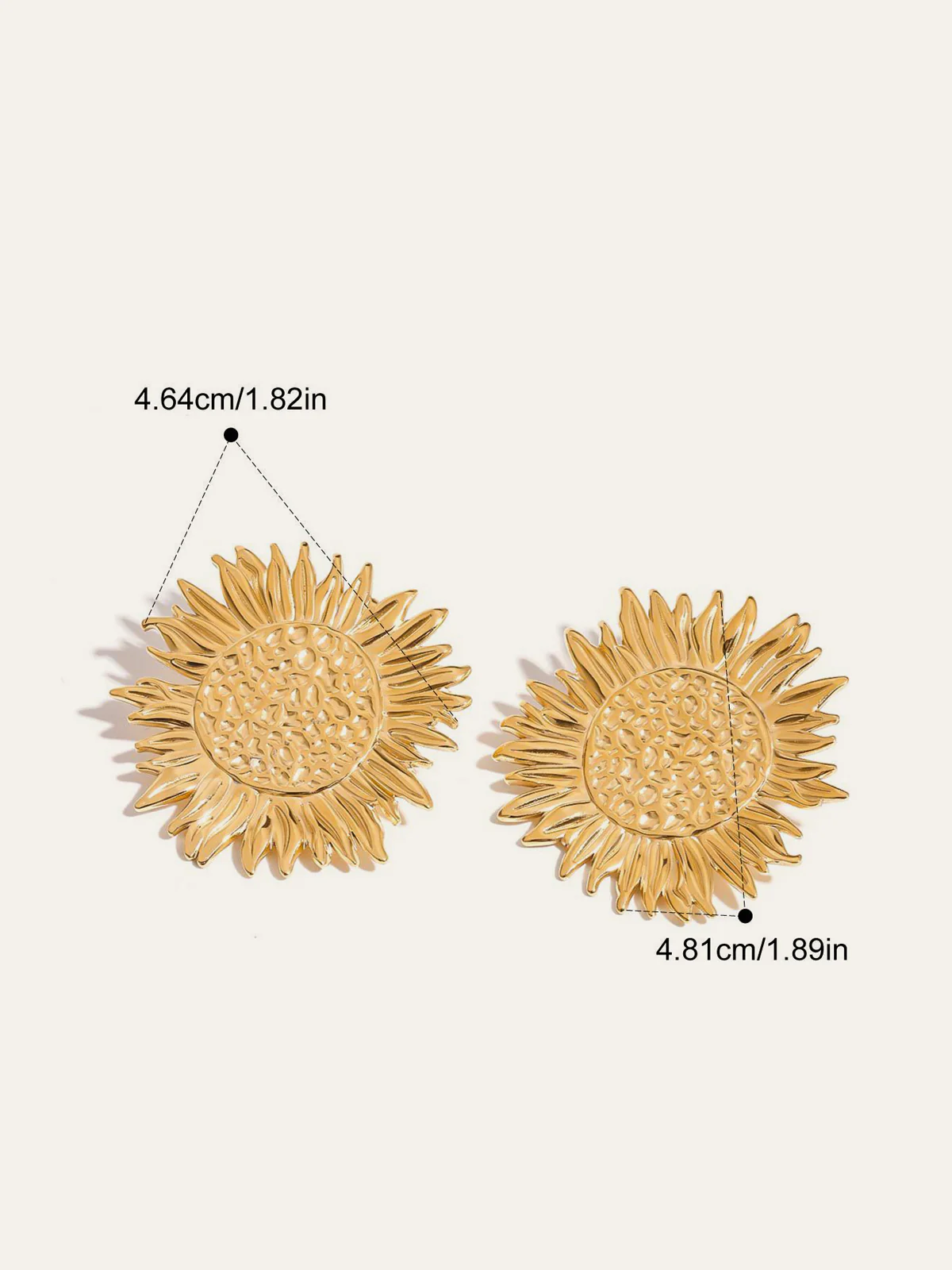 Golden Sunflower Earrings - Image 3
