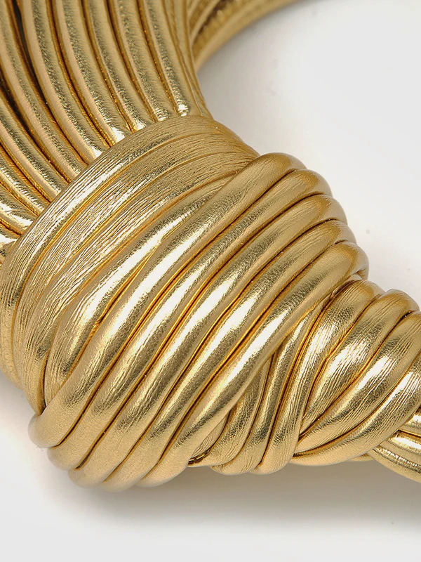 Golden Twisted Hoop Bag - Image 3