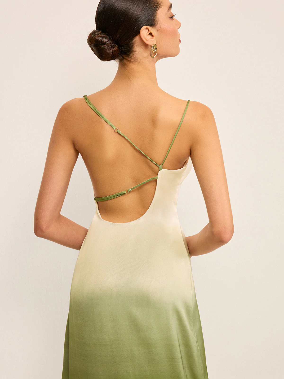 Gradient Asymmetrical Strap Maxi Dress - Image 6