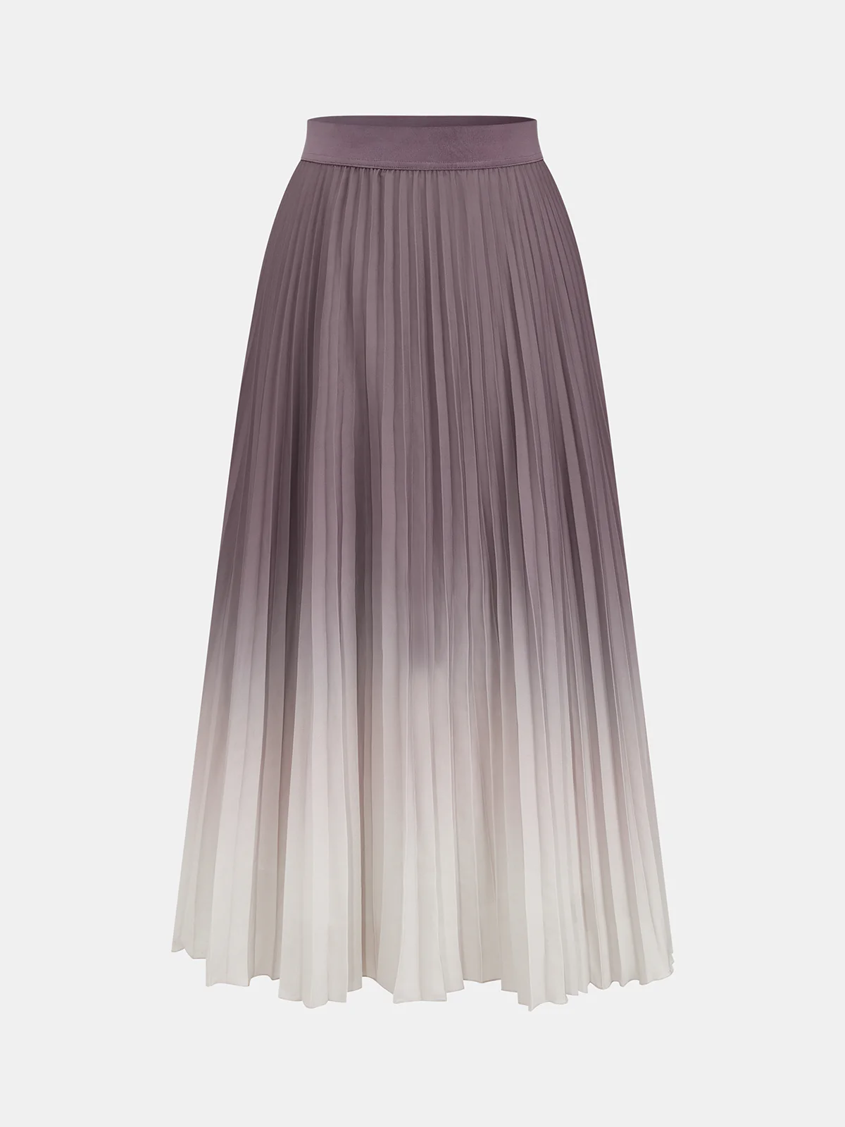 Gradient Pleated Maxi Skirt