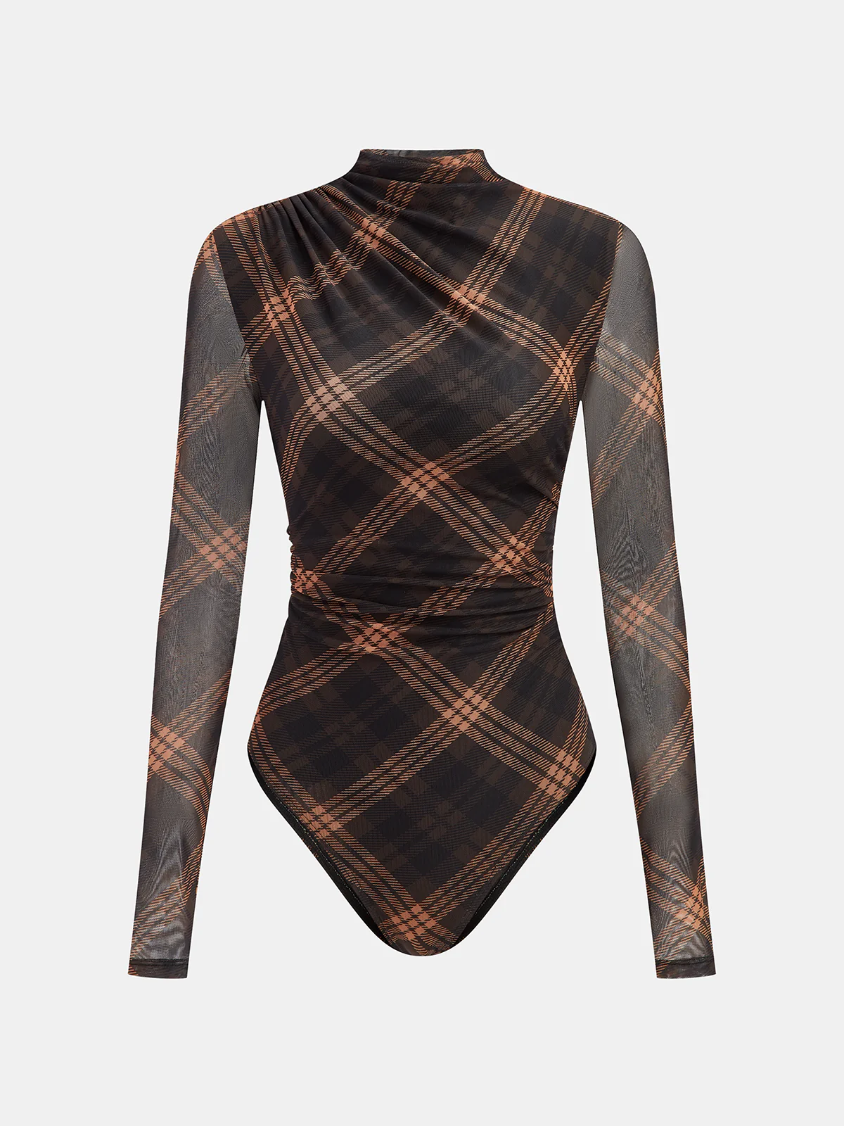 Gradient Print Ruched Long Sleeve Bodysuits - Image 13