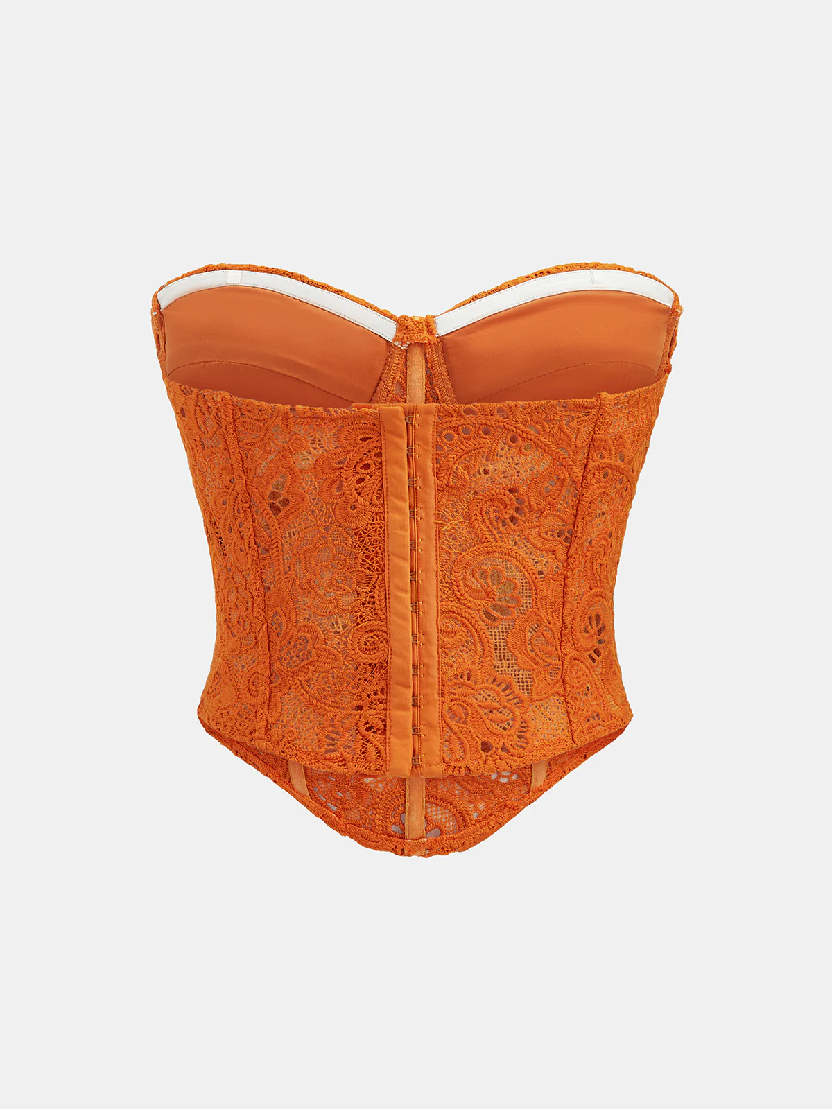 Guipure Lace Sweetheart Neck Corset Top - Image 2