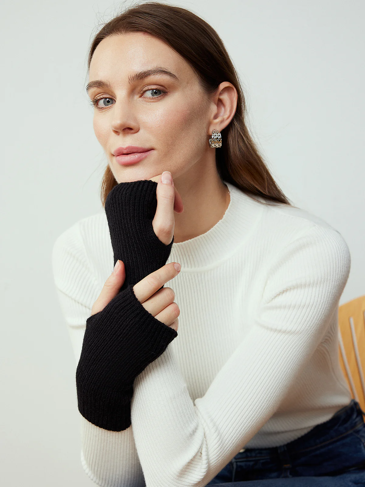 Half-Finger Knit Gloves - Image 4