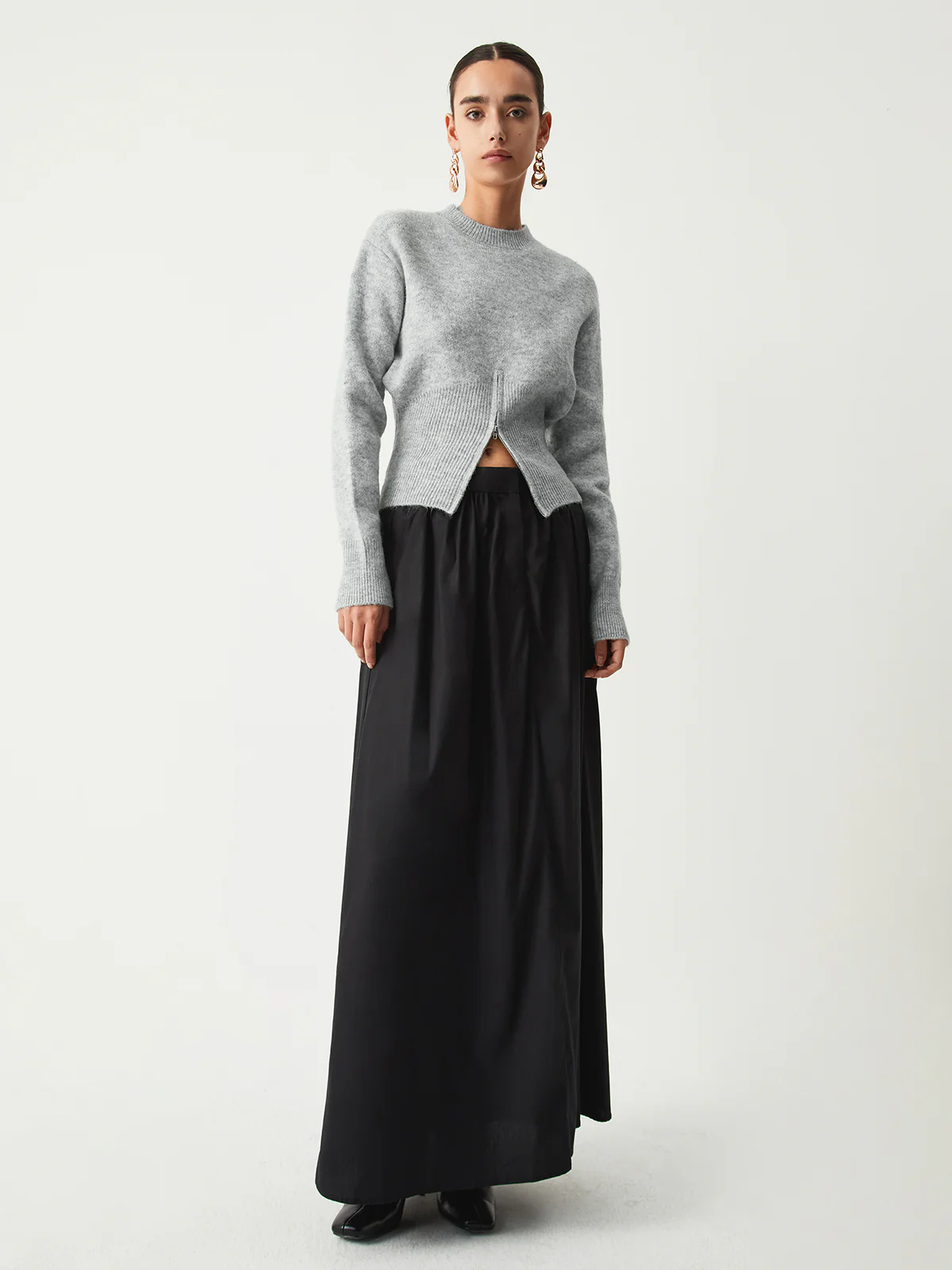 Half Zip Fuzzy Sweater - Image 4