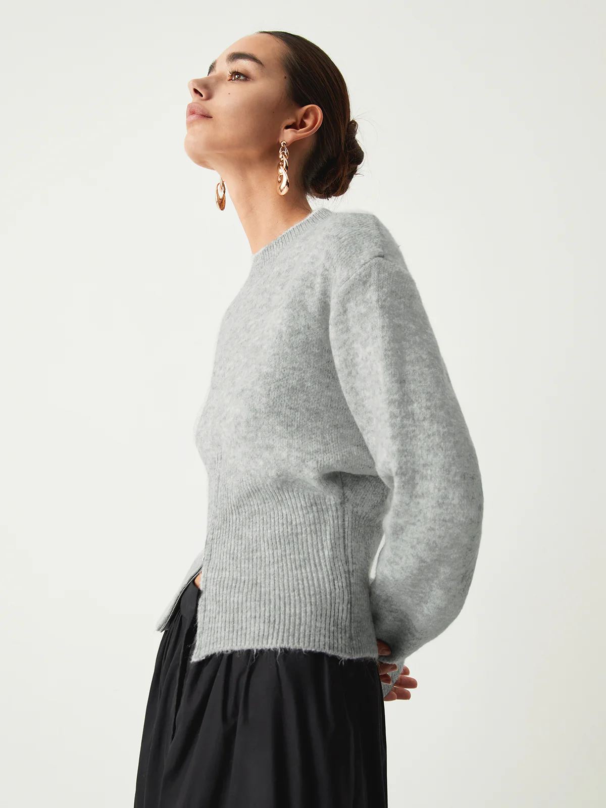 Half Zip Fuzzy Sweater - Image 5