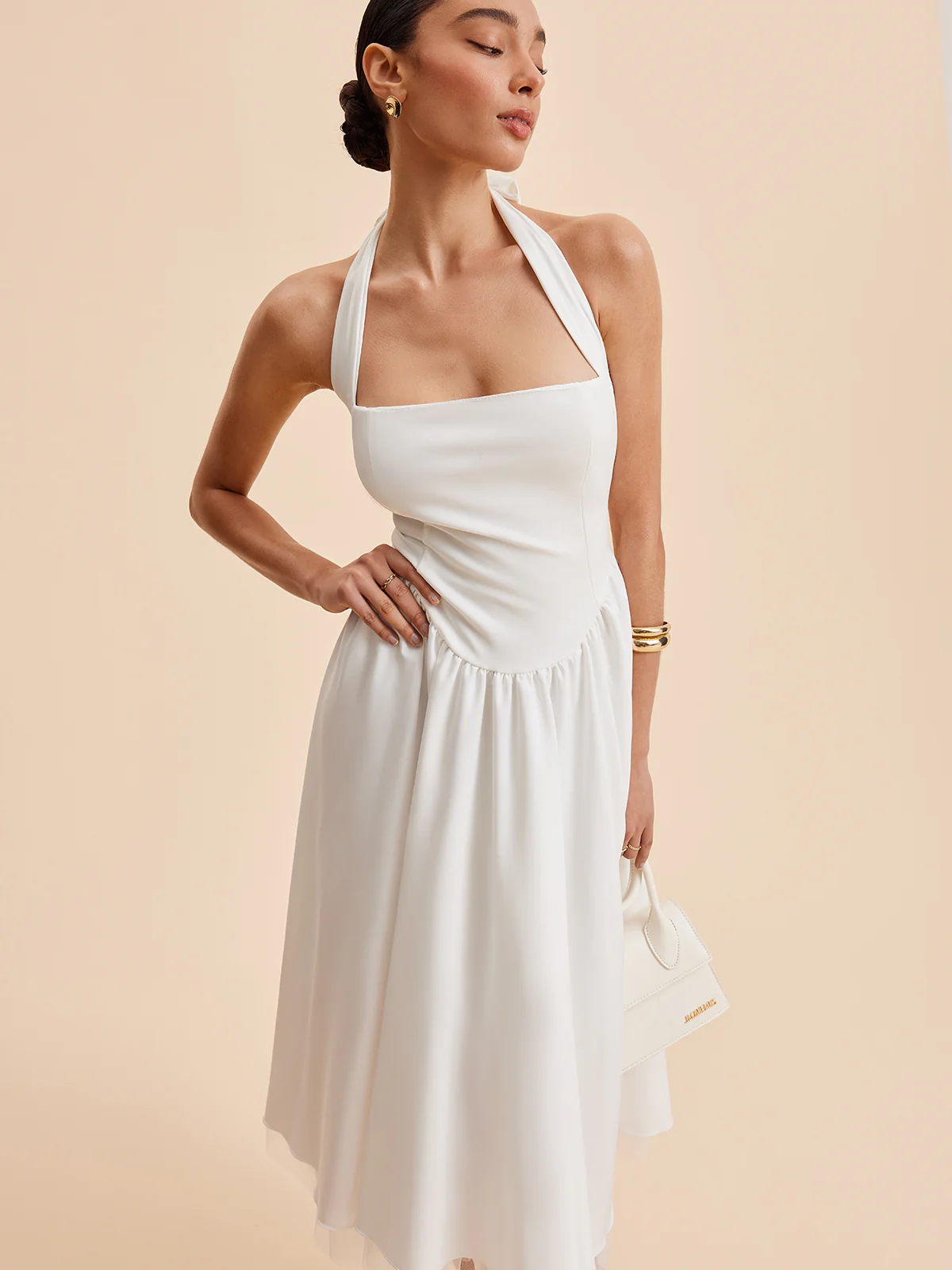 Halter Backless Zipper Sleeveless Dress - Image 2