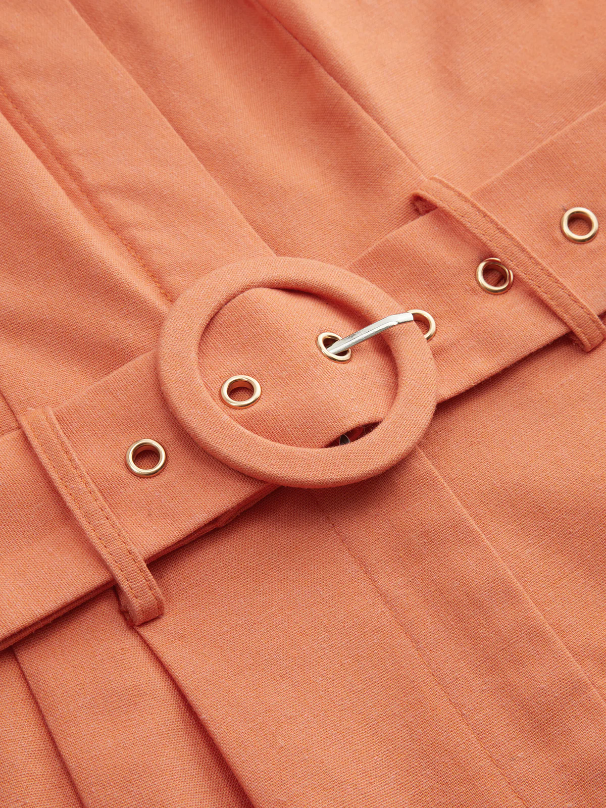 Halter Collared Backless Belted Romper - Image 4