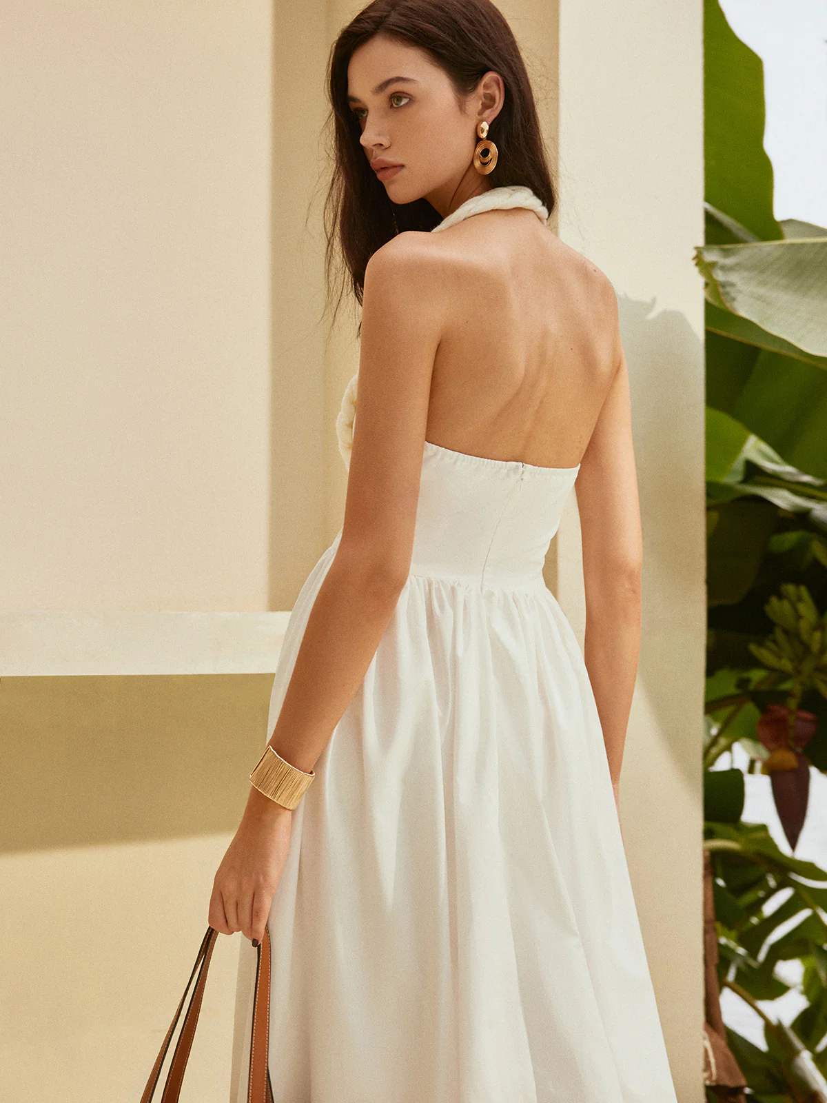 Halter Cutout Backless Dress - Image 5