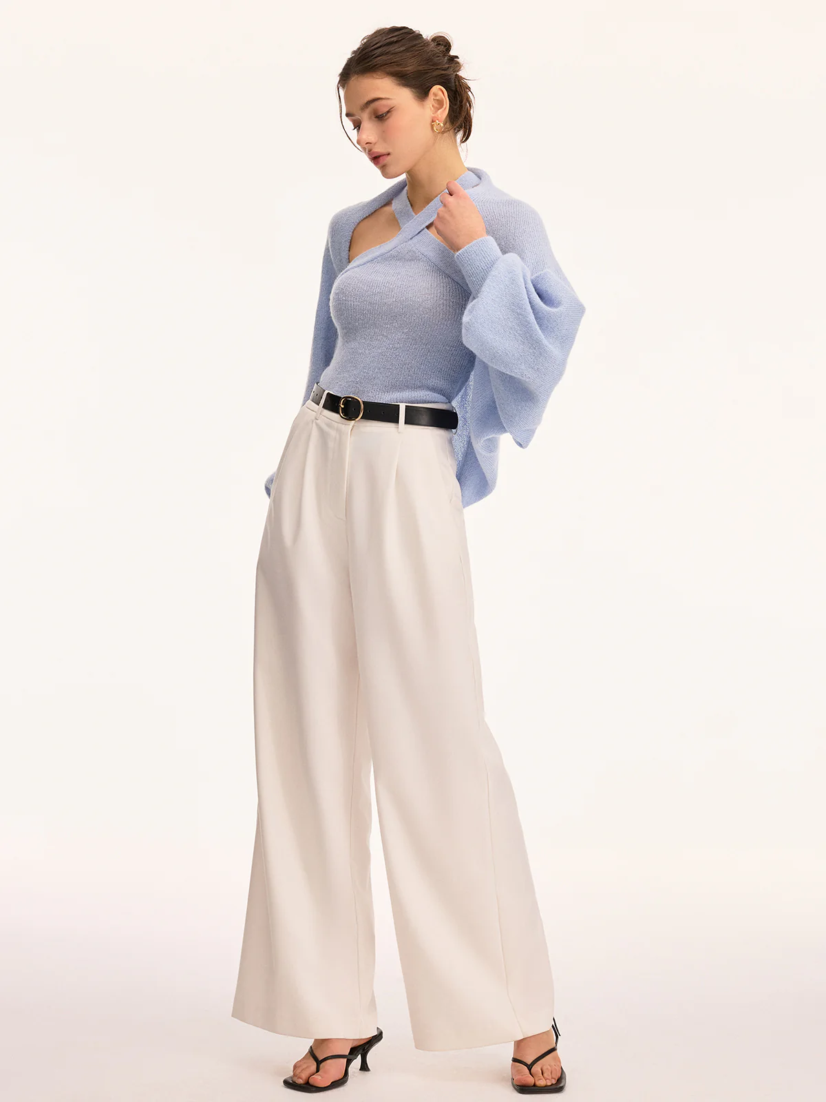 Halter Knit Top & Bolero Shrug Two-Piece Set - Image 6