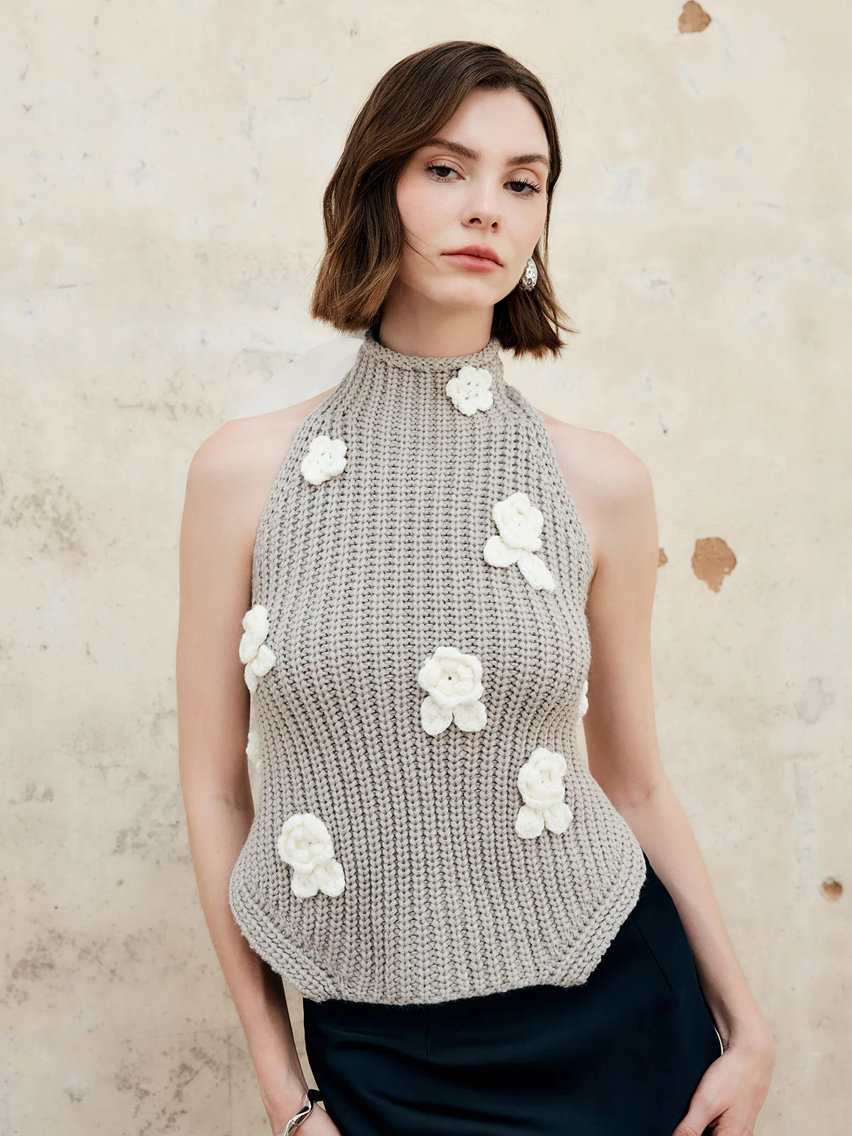 Halter Knotted Back Wrap Halter Top - Image 2