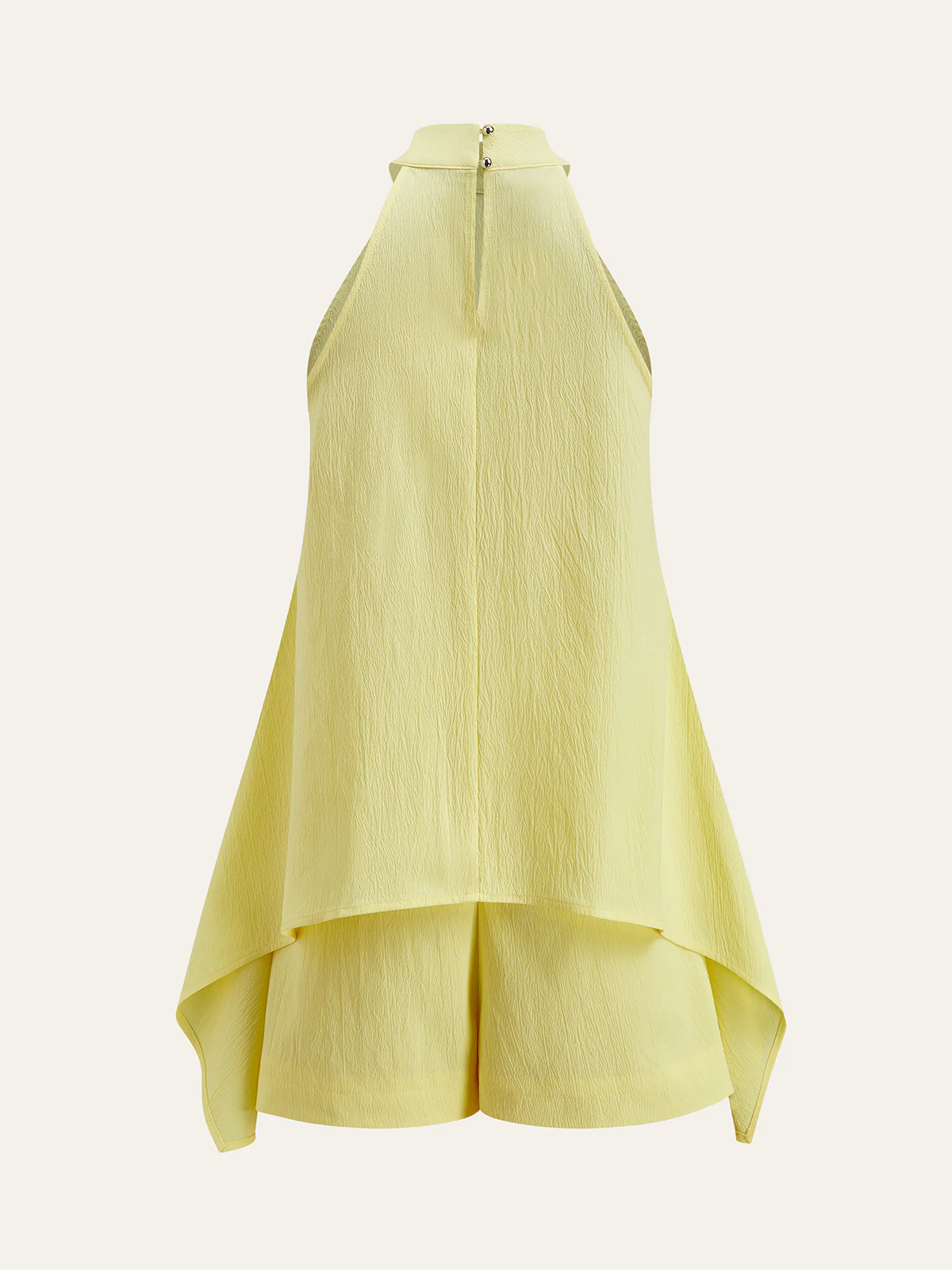 Halter Neck Asymmetric Hem Shorts Set - Image 7