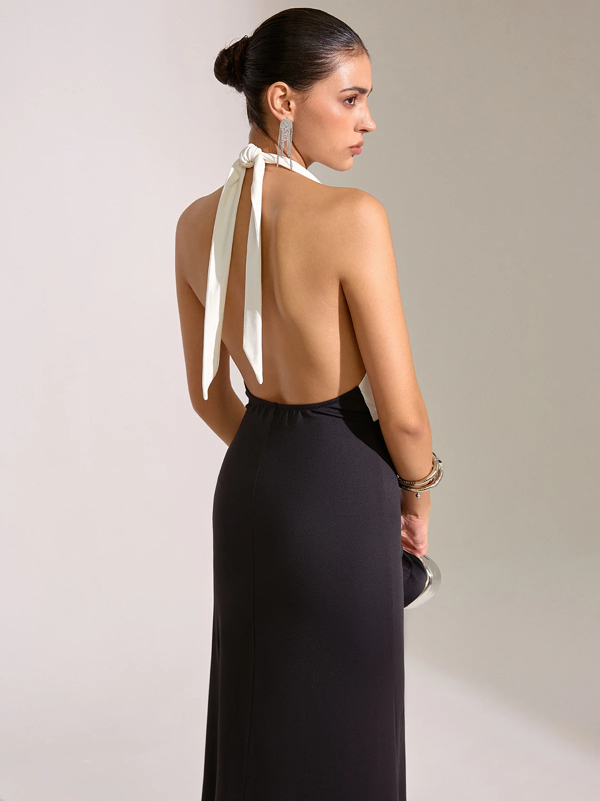 Halter Neck Backless Maxi Dress - Image 5
