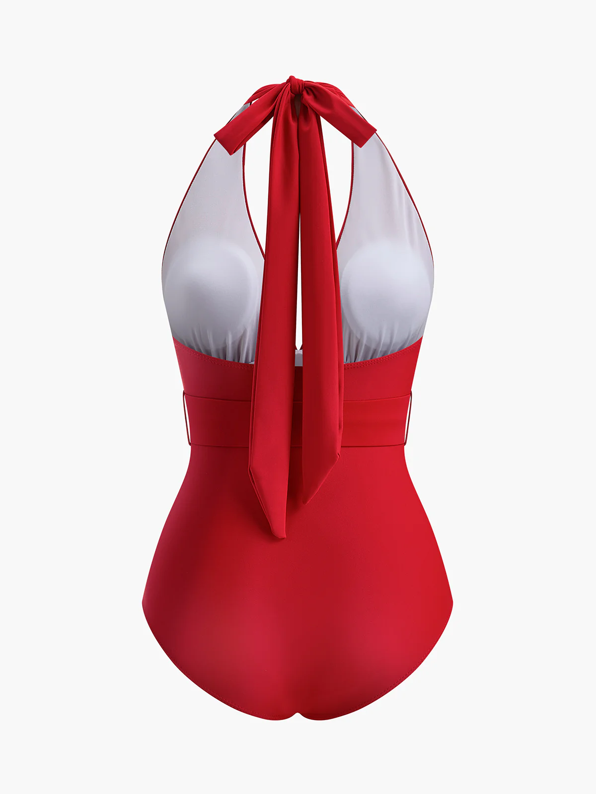 Halter Neck Belted One-Piece Swimsuit - Image 7