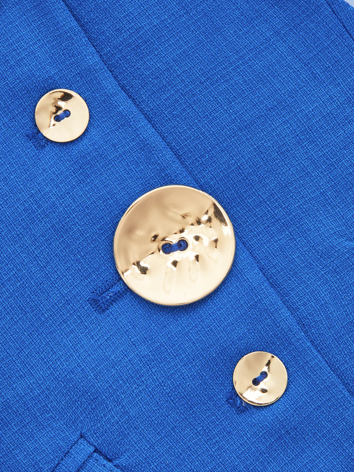 Halter Neck Buttoned Fitted Vest - Image 5