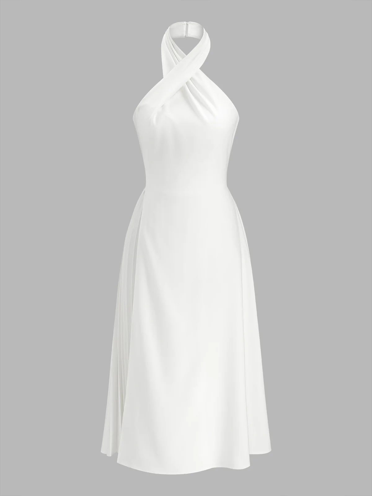 Halter Neck Cross Front Maxi Dress - Image 2