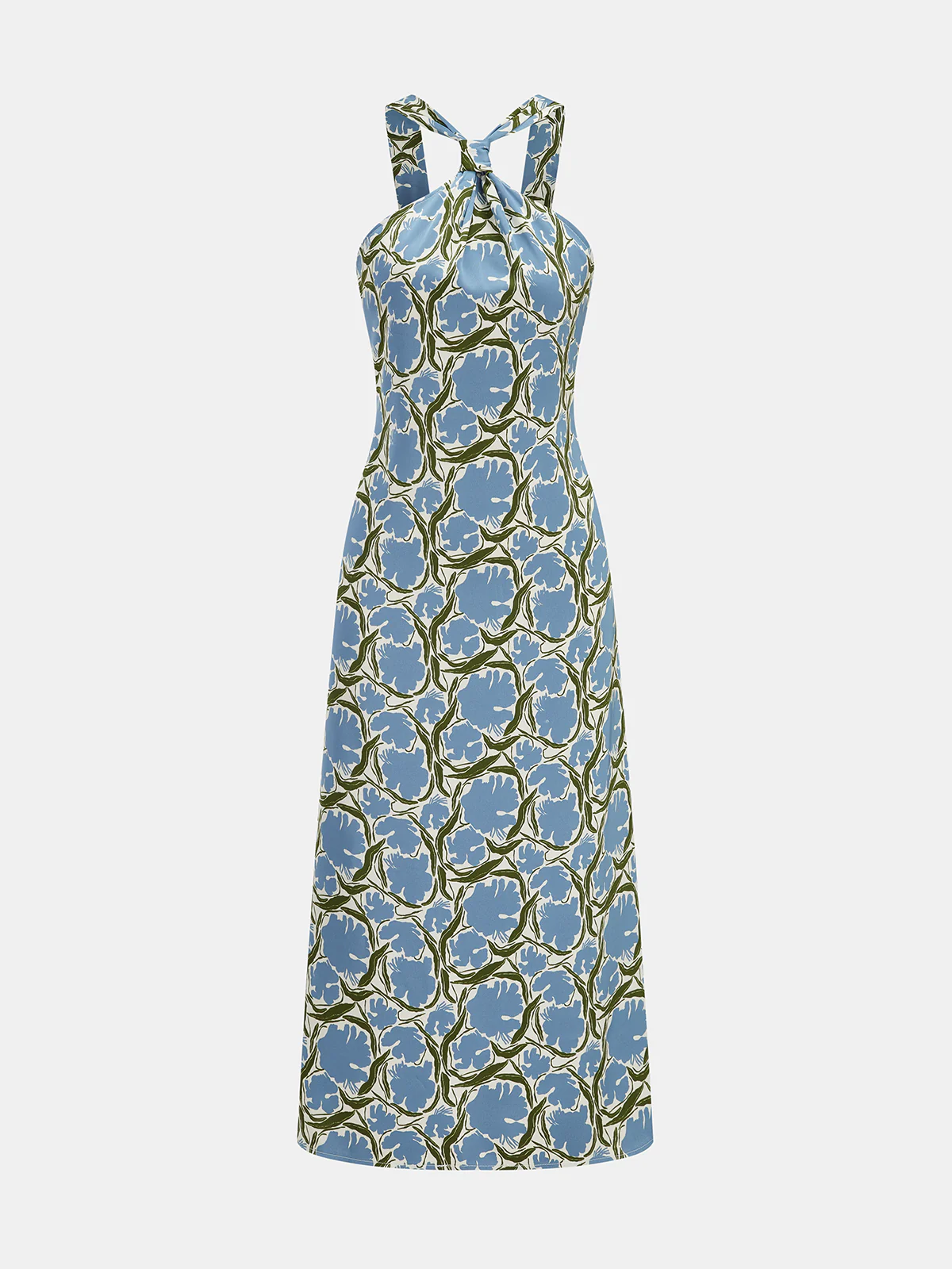 Halter Neck Floral Print Midi Dress - Image 7