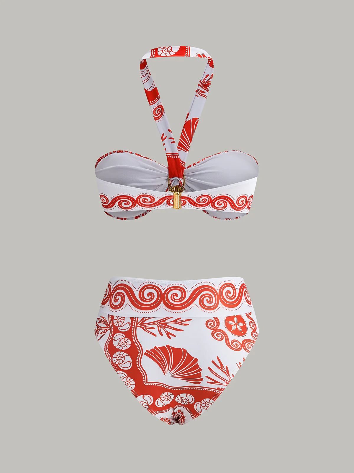 Halter Neck Print Bikini Set - Image 2