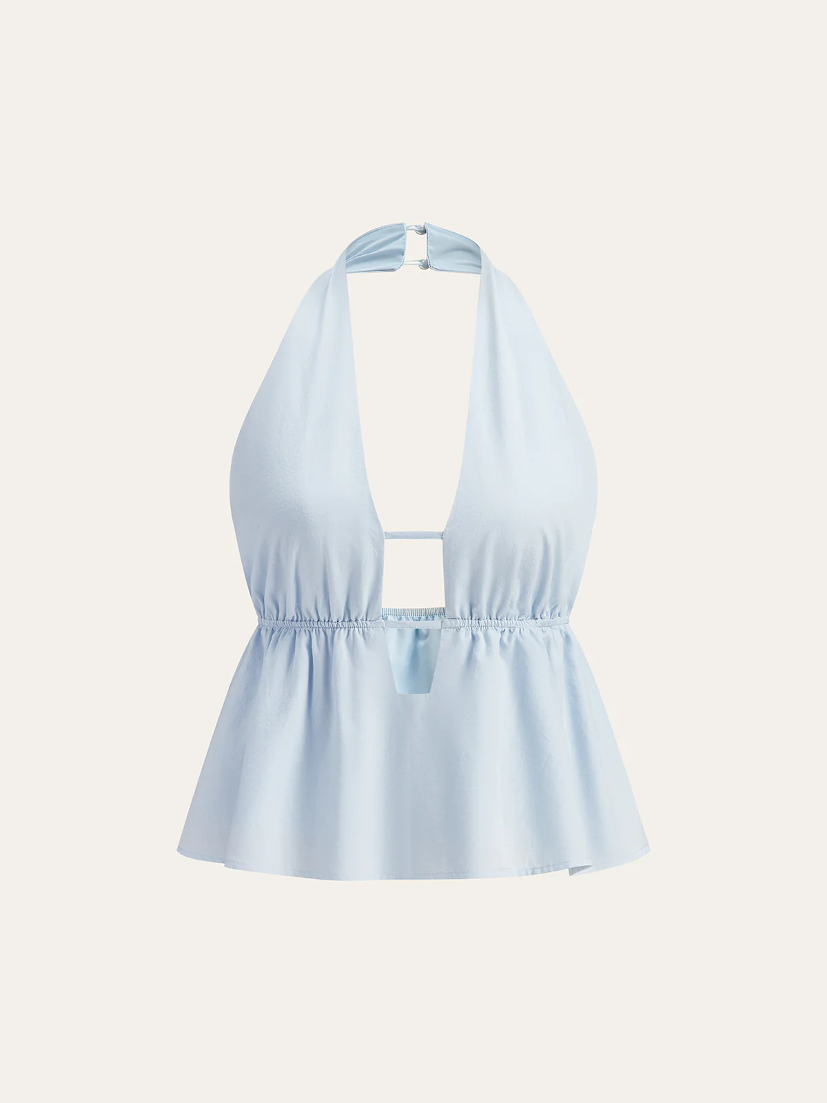 Halter Neck Top and Drawstring Skirt Set - Image 2