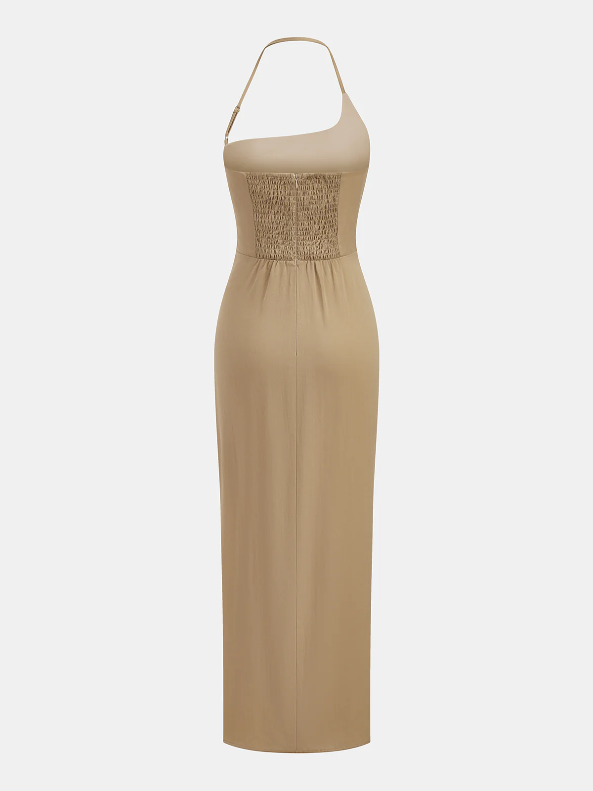 Halter Ruched Bodycon Maxi Dress - Image 2
