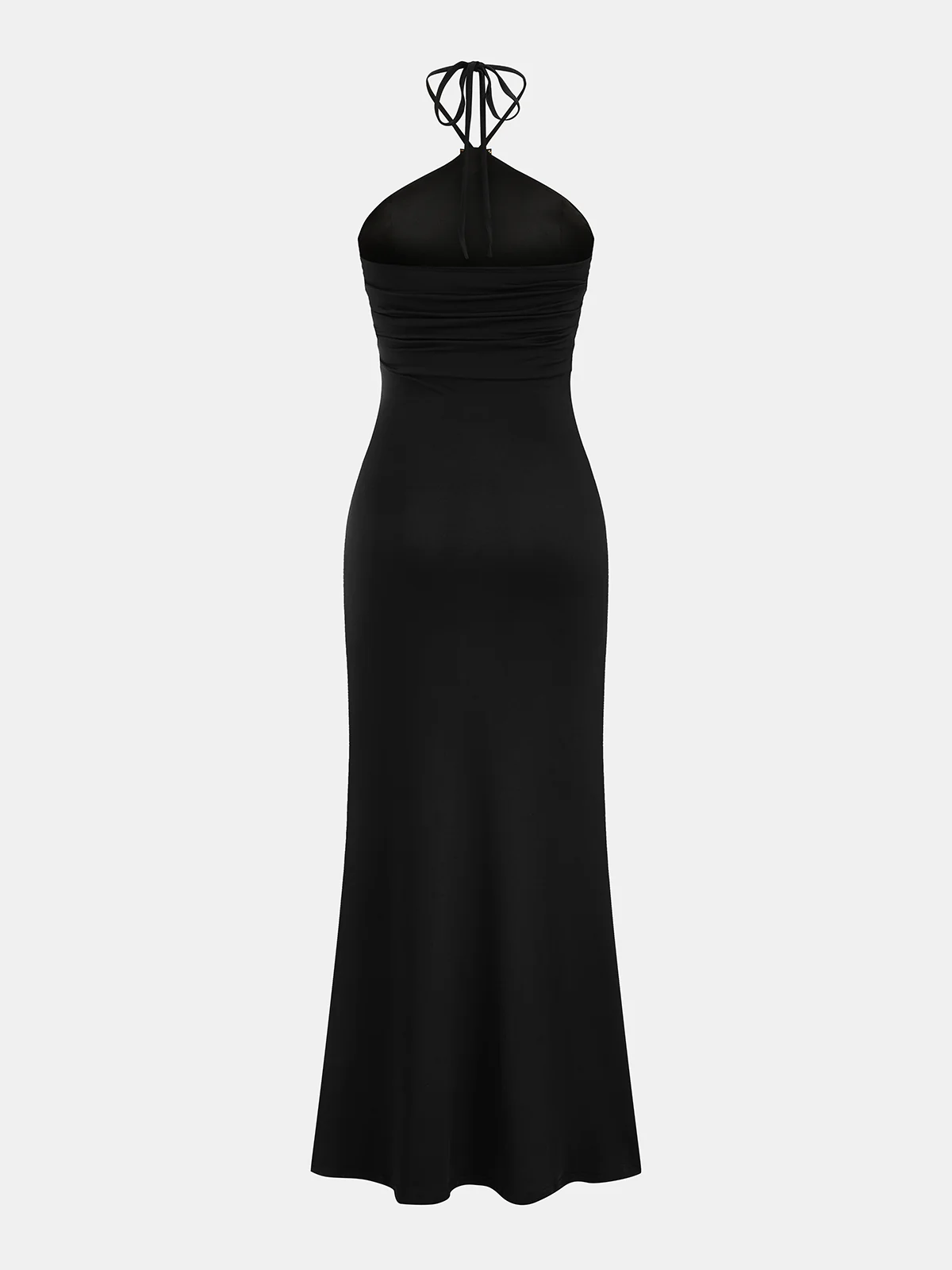 Halter Ruched Embellished Maxi Dress - Image 3