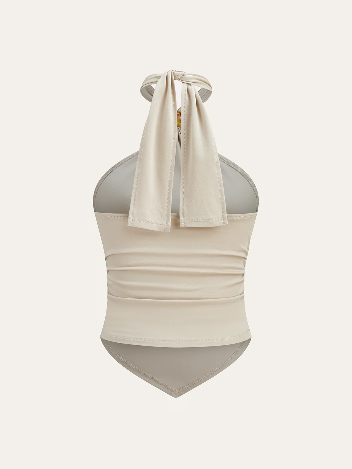 Halter Ruched Top with Bead Detail - Image 3
