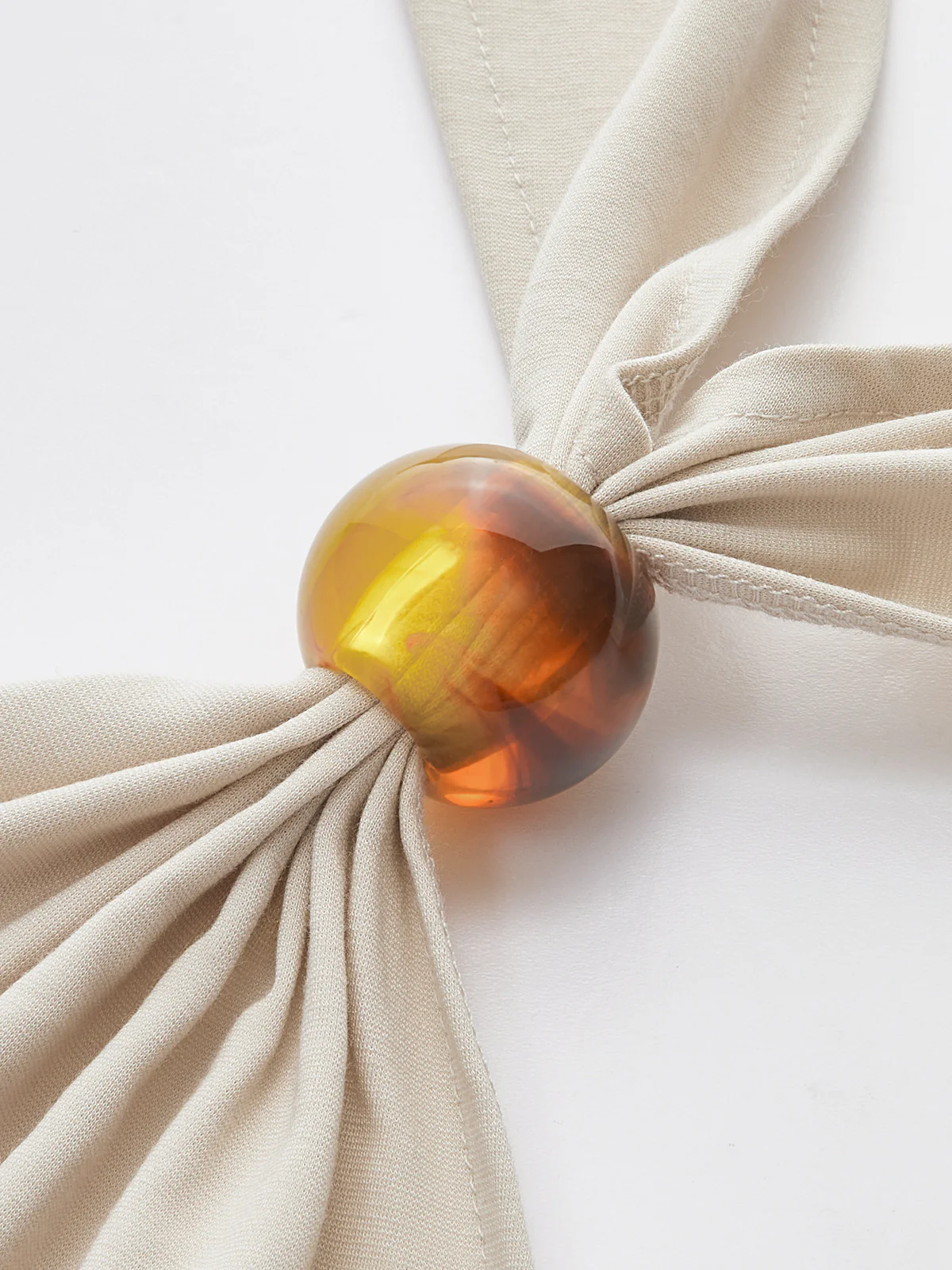 Halter Ruched Top with Bead Detail - Image 4