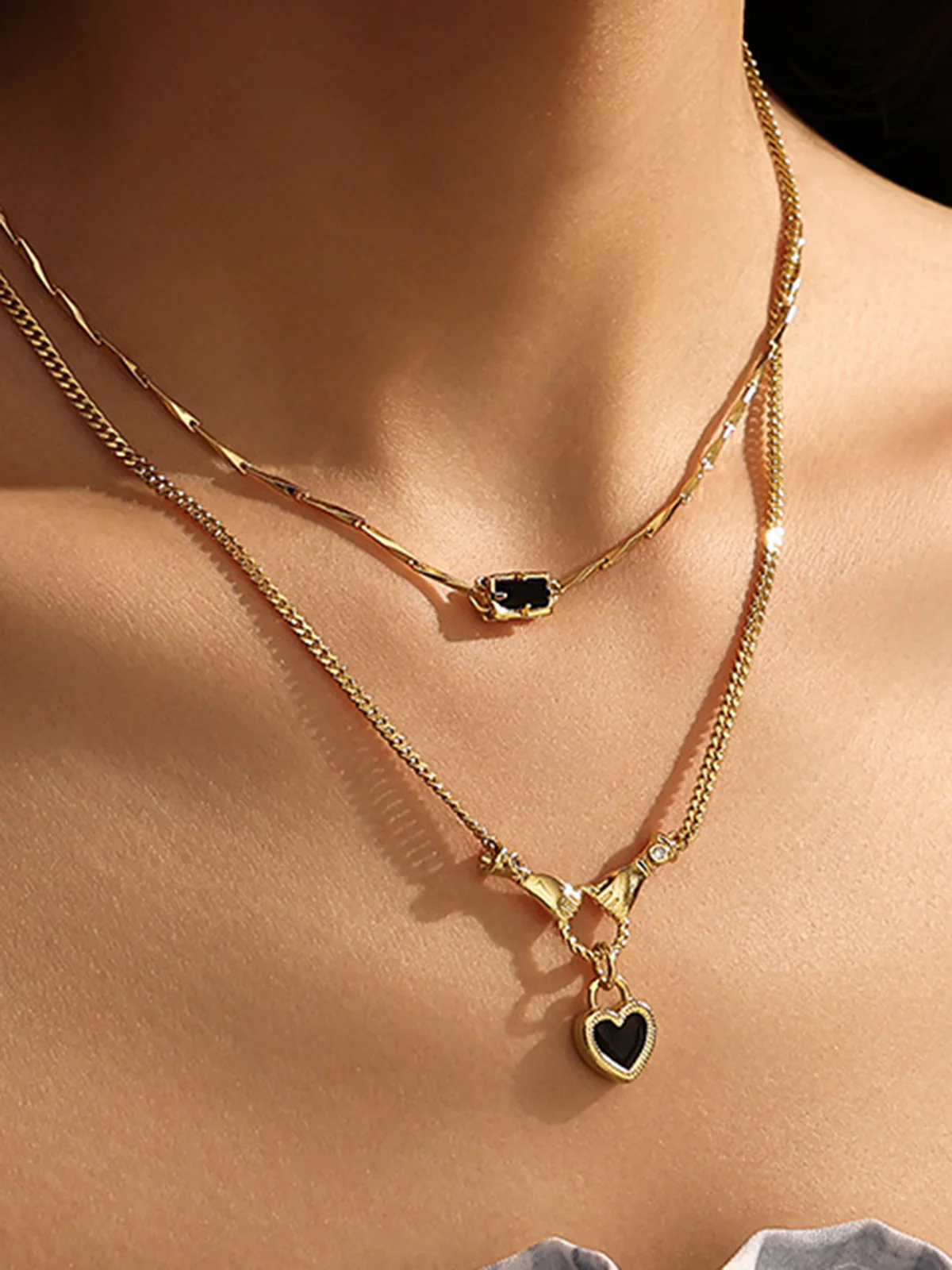 Hands Heart Pendant Necklace - Image 2