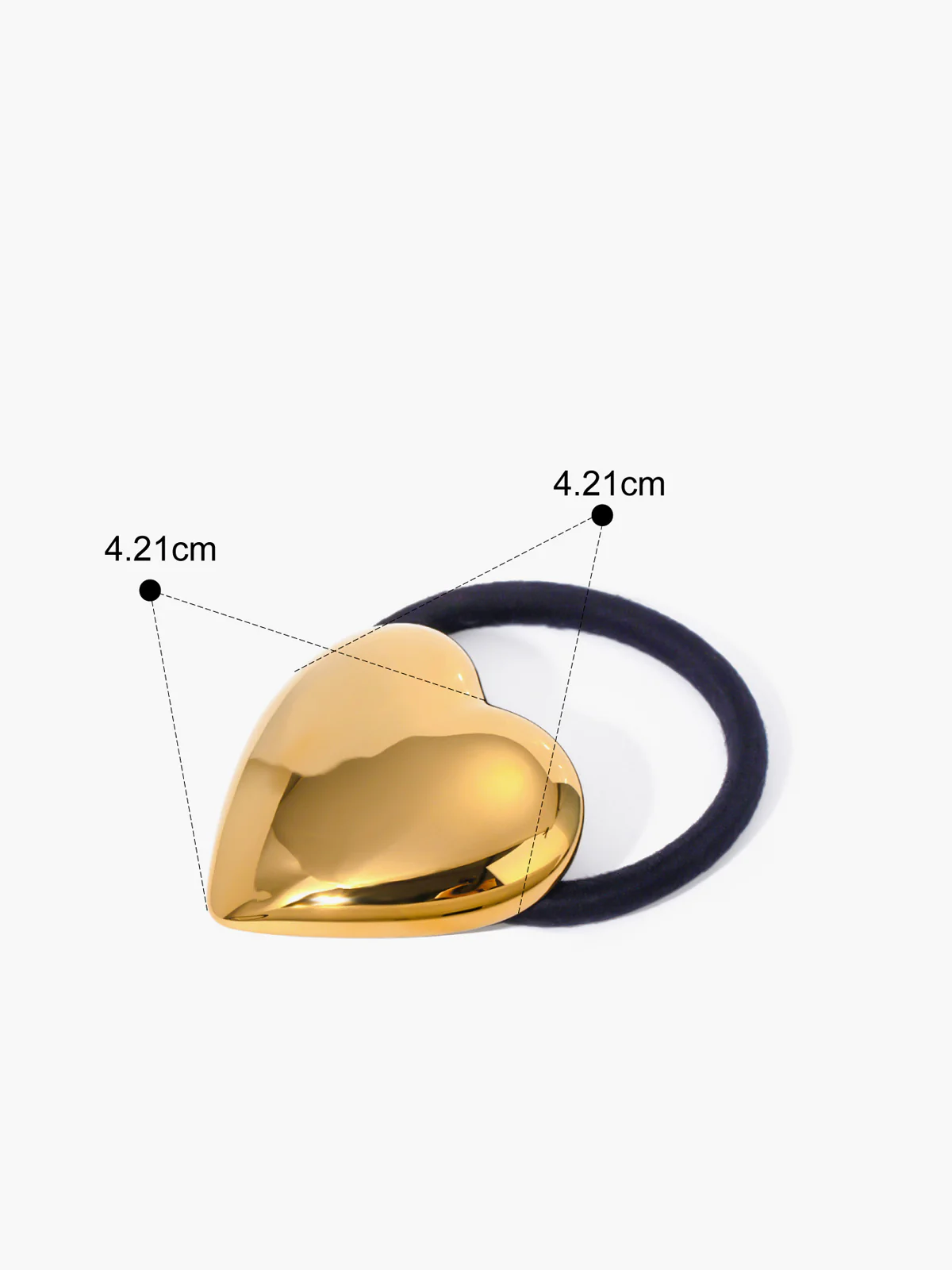 Heart Metal Hair Tie - Image 2