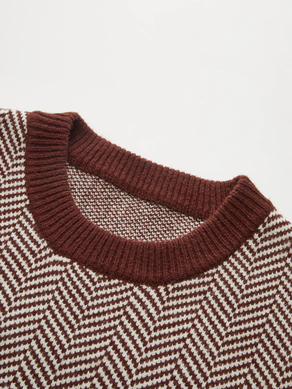 Herringbone Pattern Sleeveless Knit Vest - Image 4