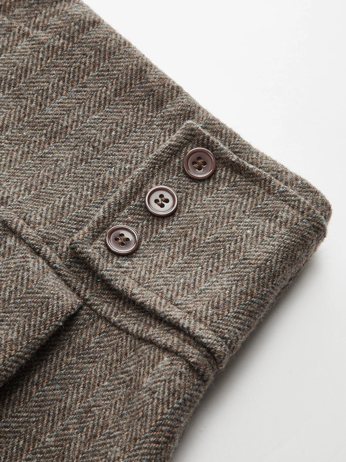 Herringbone Tweed Pleated Mini Skirt - Image 3