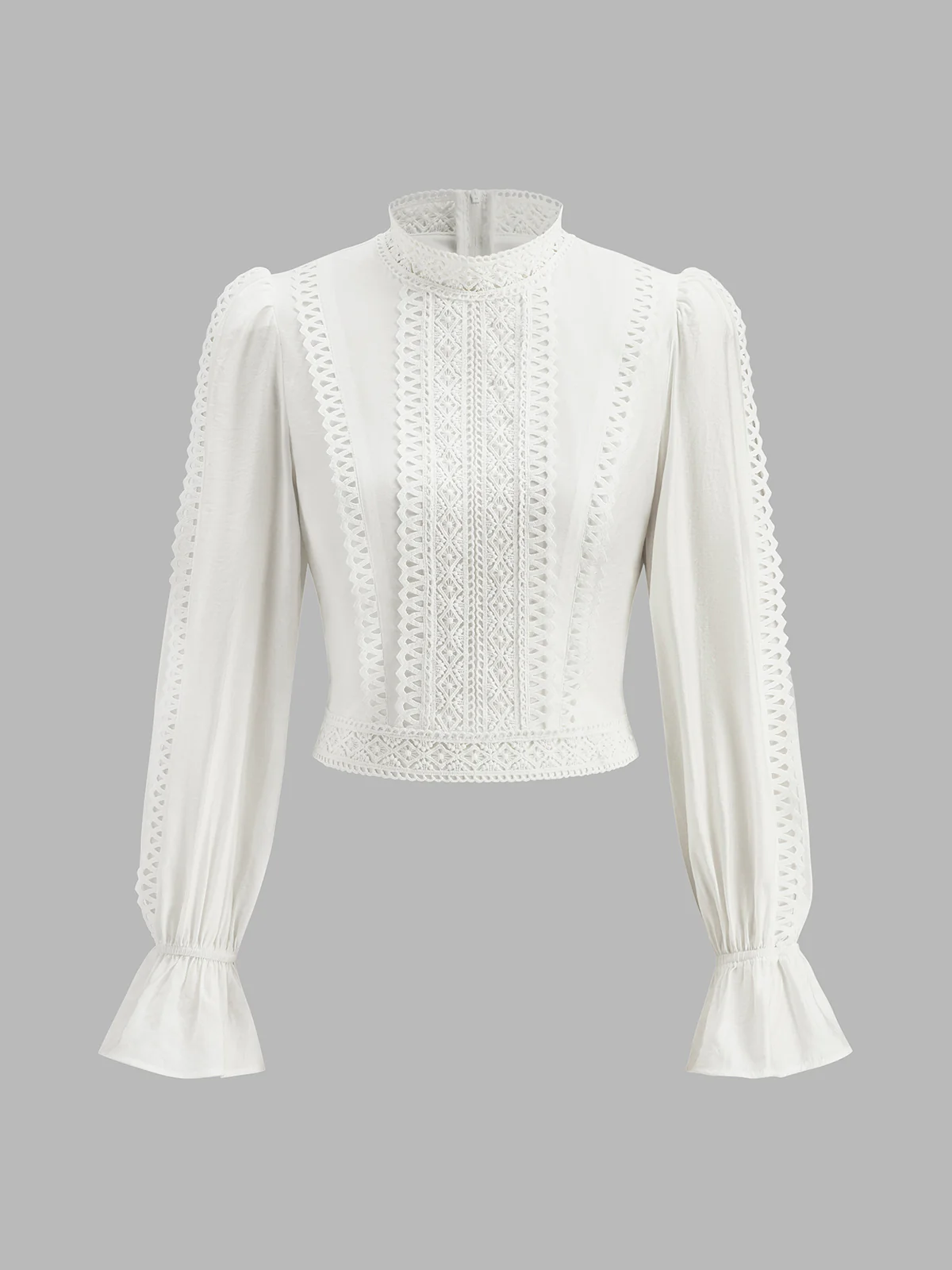 High-Neck Puff Sleeve Blouse - Image 6