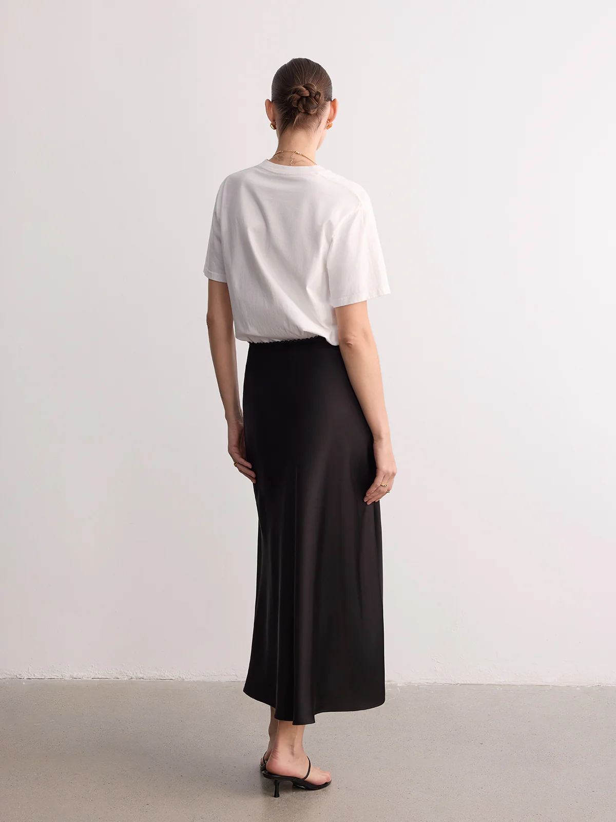 High Slit Satin Maxi Skirt - Image 6