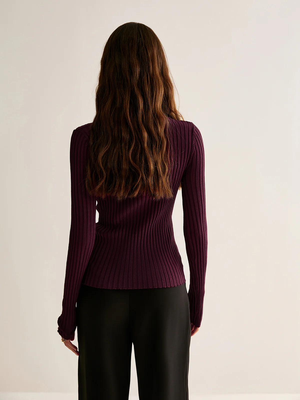 High Stretch Lapel Knit Top - Image 6