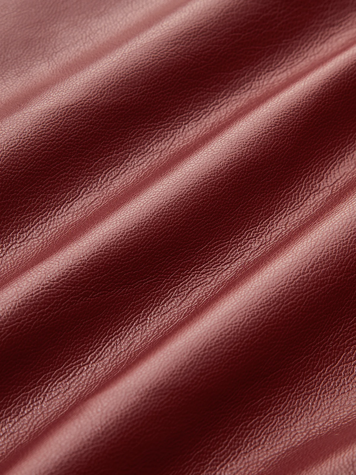 High-Waist Button PU Leather Pants - Image 4