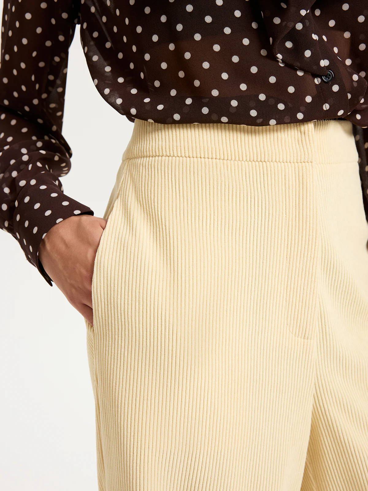 High-Waist Corduroy Wide-Leg Pants - Image 4