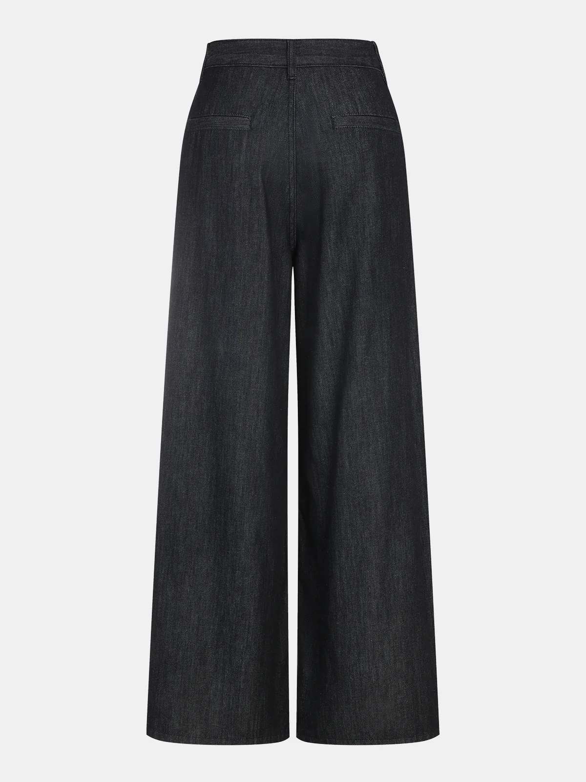 High-Waist Denim Extra Long Wide-Leg Pants - Image 2