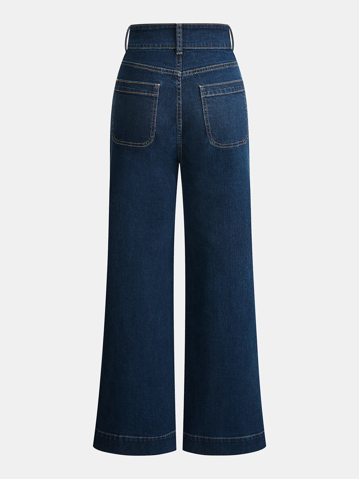 High-Waist Denim Straight-Leg Jeans - Image 2